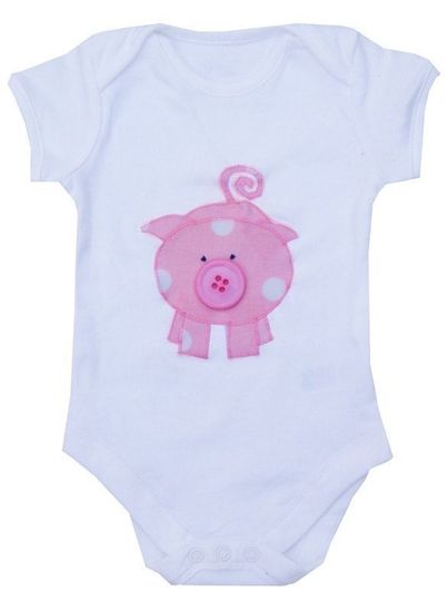 Discover Baby Girls Pig Bodysuit, Baby Girl Clothing