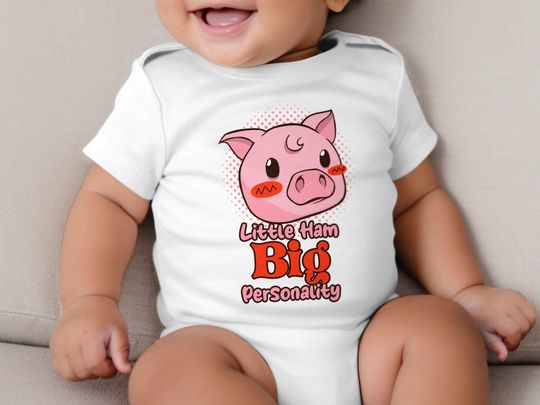 Discover Piggy Baby Bodysuit Little Ham Big Personality Baby Shower