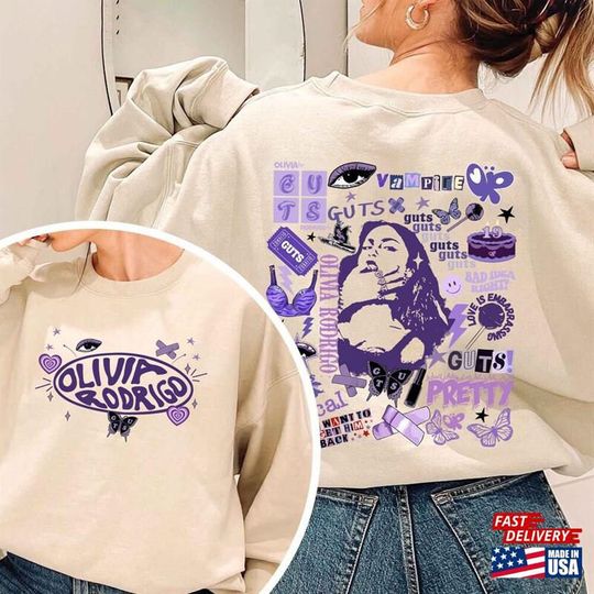 Discover Olivia Rodrigo Guts 2 Sided T-shirt Sweatshirt