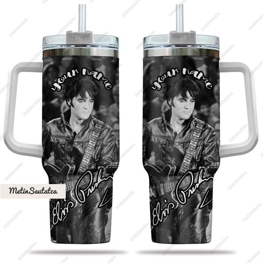 Discover Personalized Elvis Presley 40oz Tumbler - King of Rock and Roll