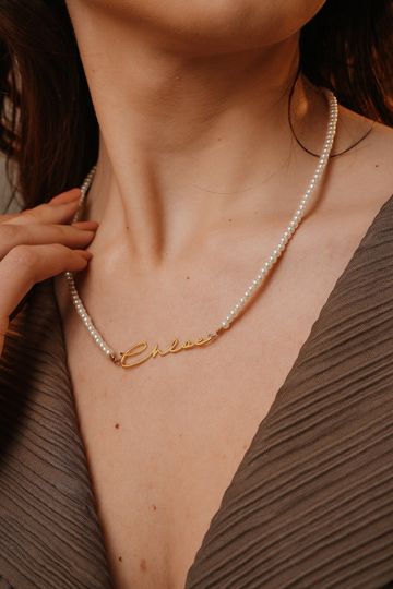 Discover Custom Name Pearl Necklace, Pearl Name Necklace, Gift for Women, Personalized Gifts
