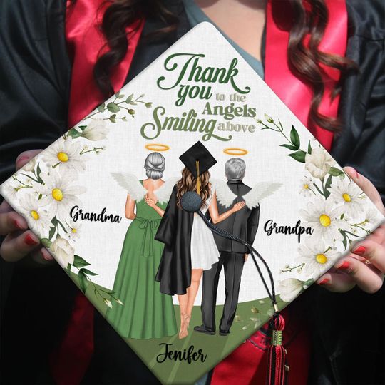 Discover Personalized Thank You Parents Graduation Cap Topper, Graduation Cap Topper