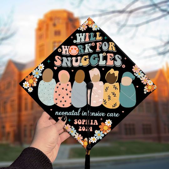 Discover Nicu Nurse Graduation Cap Topper, Will Work For Snuggles Grad Cap Topper