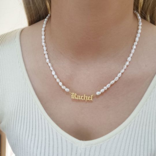 Discover Personalized Old English Name Necklace - Gift for Her