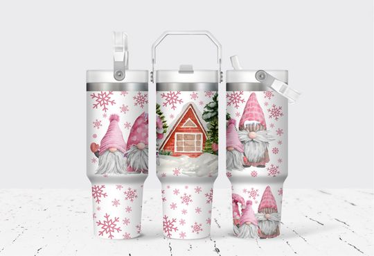 Discover Winter Gnome 30 Oz Flip Straw Tumbler With Handle