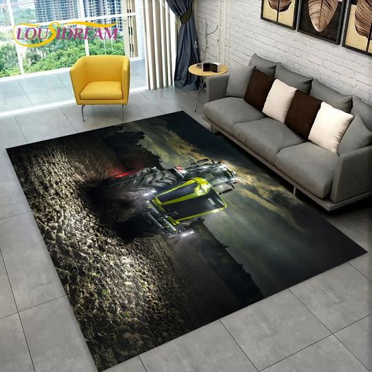 Discover Truck Area Rug - Car Tractor Series Design, Modern Carpet