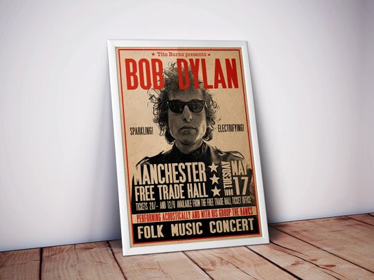 Discover Bob Dylan Poster, Vintage Music Posters, Bob Dylan Concert Posters, Folk Music Poster