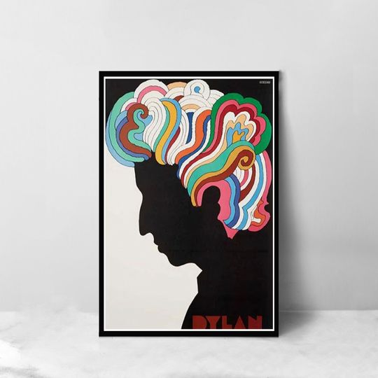 Discover 1966 Milton Glaser Bob Dylan Inspired Poster, Vintage Music Fan Poster