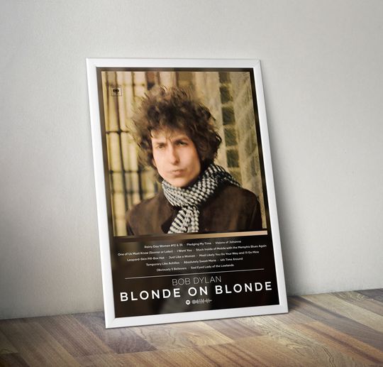 Discover Bob Dylan Poster, Blonde on Blonde Poster, Folk Music Poster