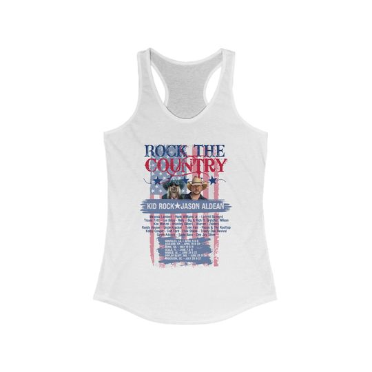 Discover Rock the Country Racerback Tank Top, Aldean Rock Funny Campaign Shirt
