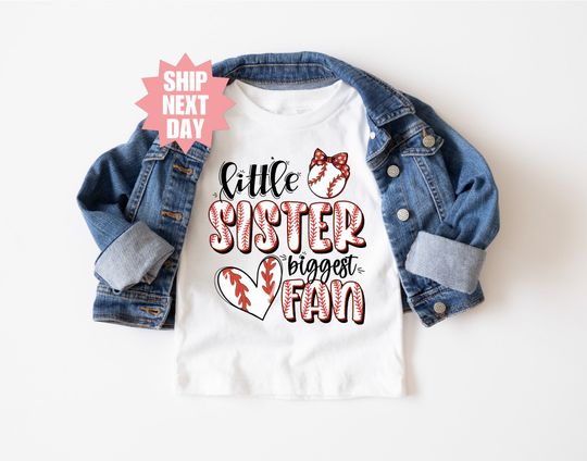 Discover Baseball Sister Shirt, Little Sister Baseball Shirt
