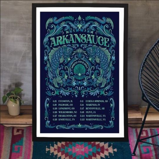 Discover Arkansauce Spring Tour 2024 Poster Unframed