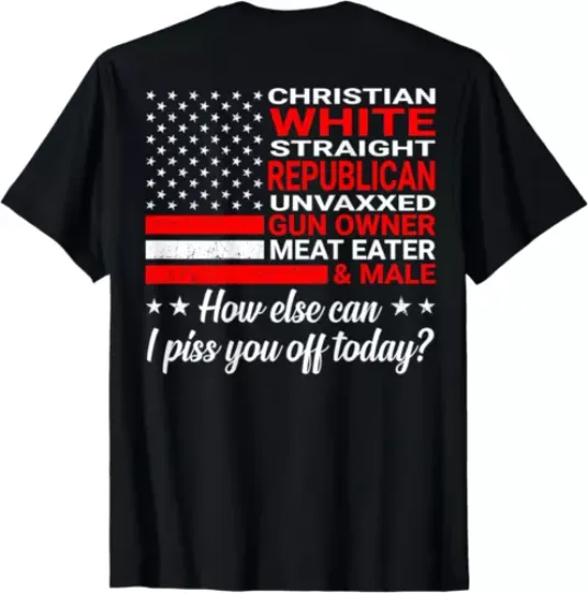 Discover Christian White Straight Unwoke Unvaxxed T-Shirt