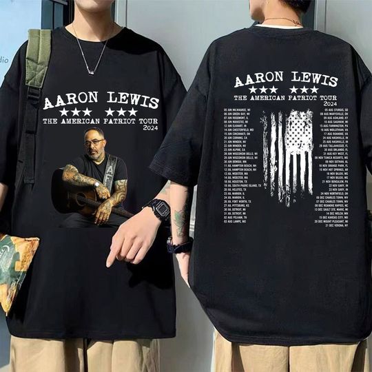 Discover Aaron Lewis The American Patriot Tour 2024 Shirt