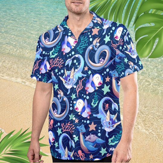 Discover Water Hawaiian Shirt, Water Shirt Holiday, Japanese Anime Hawaiian Shirt