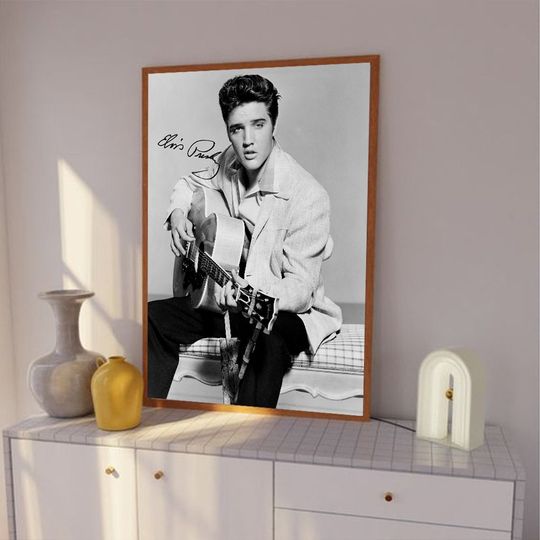Discover Elvis Presley and Guitar Poster