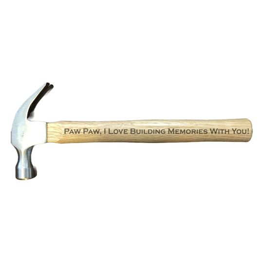 Discover Gift for Paw Paw Engraved Hammer Love Building Memories With You Handle Hammer