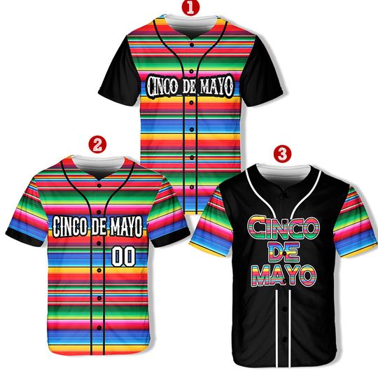 Discover Custom Name Cinco De Mayo Baseball Jersey