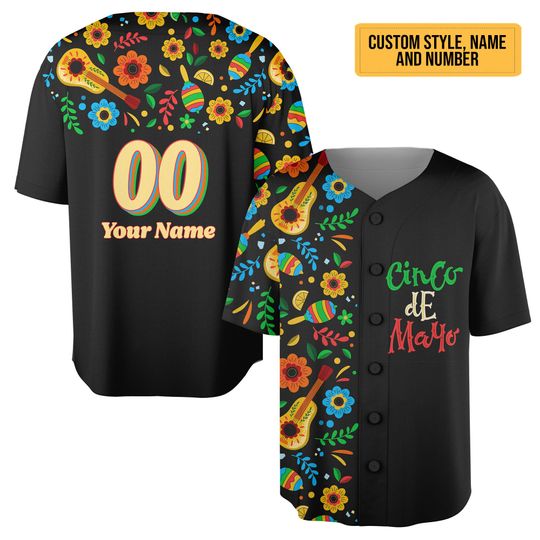 Discover Personalized Cinco De Mayo Baseball Jersey