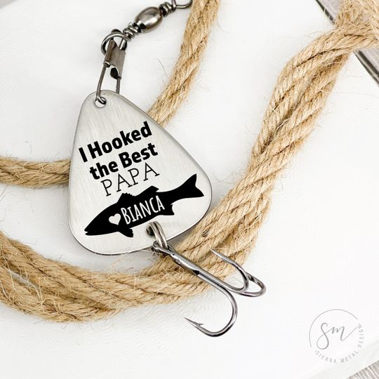 Discover Papa Fishing Lure - Personalized Gift for Grandpa - Fathers Day - Christmas Personalized