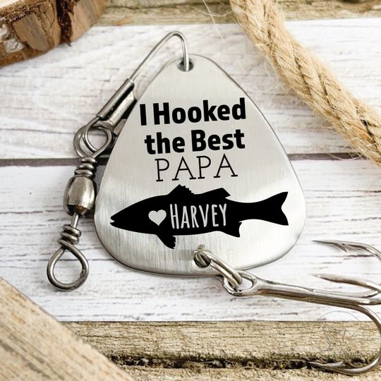 Discover Grandpa Birthday Fishing Lure - Personalized Gift for Papa - Tackle Box Personalized