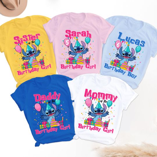 Discover Personalized Blue Dog Monster Birthday Shirt - Family Matching