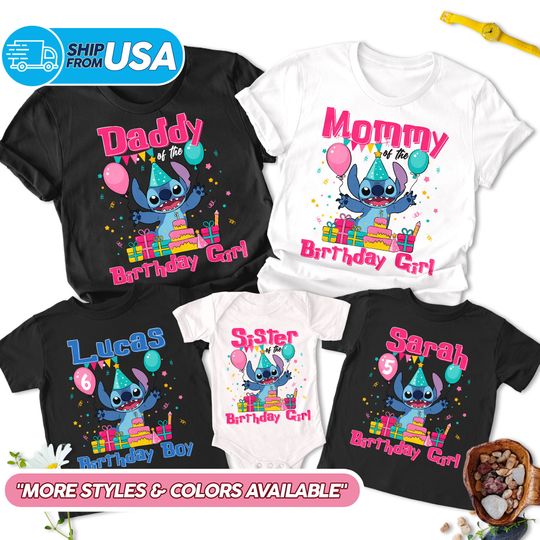 Discover Custom Birthday Family Shirt - Matching Angel Design