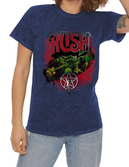 Discover Rush Band Unisex Mineral Wash T-Shirt