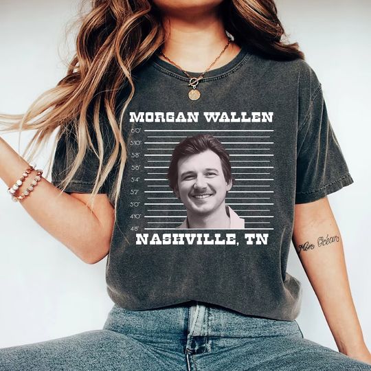 Discover Morgan Mugshot Shirt, Wallen Western Nashville, Wallen Western Country Music