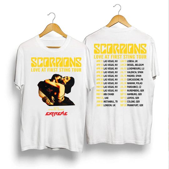Discover Scorpions Love At First Sting Tour 2024 Shirt, Scorpions 2024 Concert Shirt