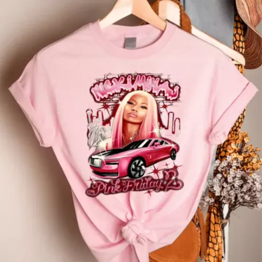 Discover Nicki Minaj Shirt, Nicki Minaj Vintage Shirt, Pink Friday 2 Airbrush