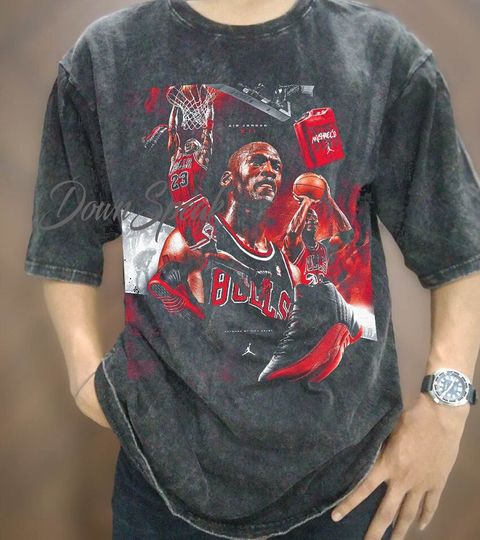 Discover Vintage Wash Michael Jordan T-shirt, Michael Jordan Graphic Tee