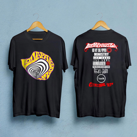 Discover Lollapalooza 1992 Concert Tour Double Sided Shirt