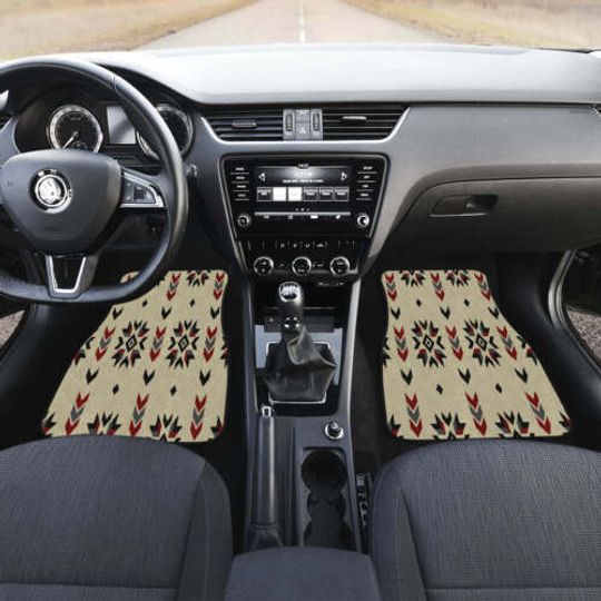 Discover Bohemian Pattern Boho Chic Ethnic Aztec Patterns Car Floor Mat Front with Back