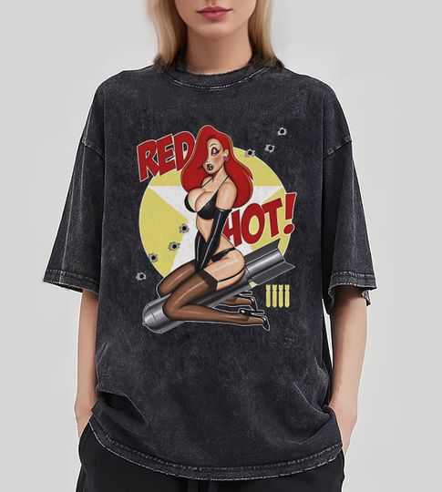 Discover Who Framed Roger Rabbit Jessica Rabbit  Mineral Wash T-Shirt