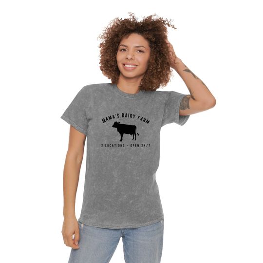 Discover Mama's Dairy Farm Mineral Wash T-Shirt