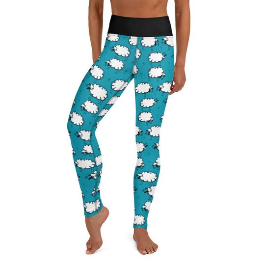 Discover Ewe-nique Leggings - Fat Cat productions - sheep leggings - farm animals