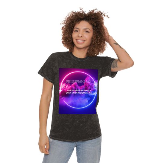 Discover Tie Dye Bible Verse Unisex Mineral Wash T-Shirt