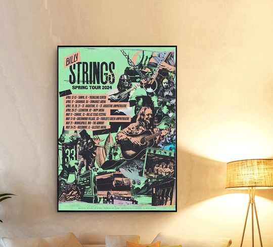 Discover Billy Strings Spring Tour 2024 Home Decor Poster