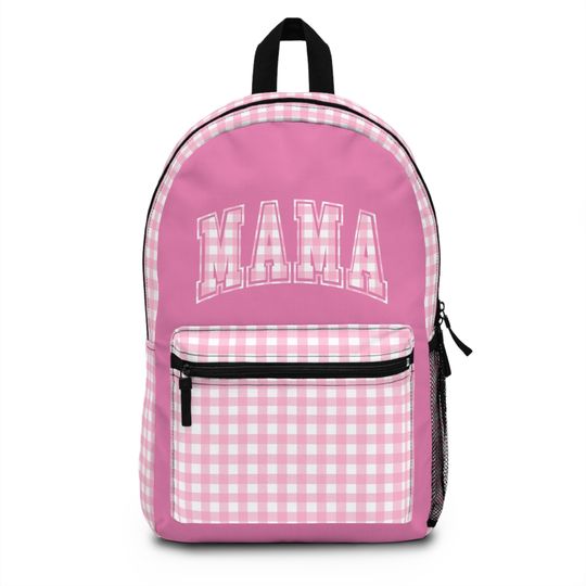 Discover Pink Plaid Mama Backpack