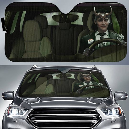 Discover Loki Car Sunshade | Loki God of Mischief Car Sun Shade