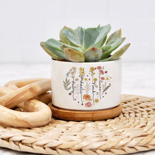 Discover Personalized Birth Month Flower Plant Pot