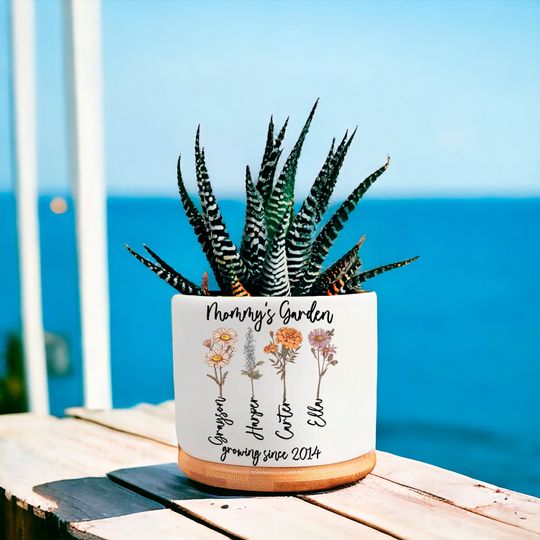Discover Personalized Birth Month Ceramic Flower Pot