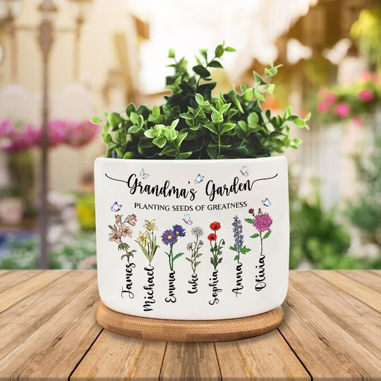 Discover Personalized Birth Month Flower Plant Pot