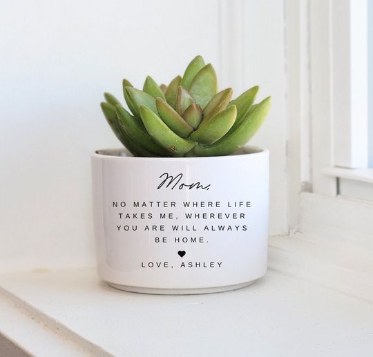 Discover Gift for Mother of The Bride, Mother's Day Gift for Mom, Personalized Planter for Mom, Mother of the Groom Gift, Personalized Planter