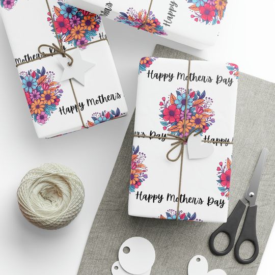 Discover Happy Mother's Day Flowers Wrapping Paper