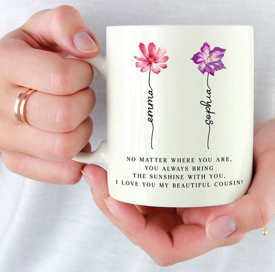 Discover Personalized Cousin Mug with Love Quote