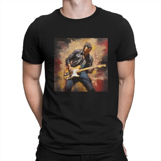 Discover Bruce Springsteen Man TShirt Play The Guitar