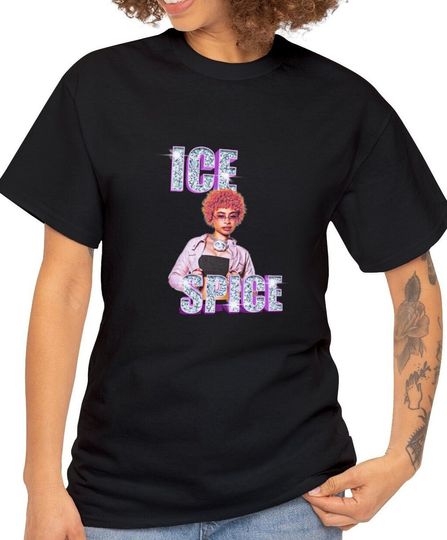 Discover Ice Spice Rappers Graphic T-shirt Ices Spice Bootleg Rap Shirt