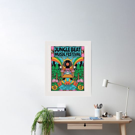 Discover Jungle Beat Music Festival Vintage Poster